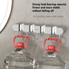 Wall-Mounted Mop and Broom Holder with Adhesive Mount