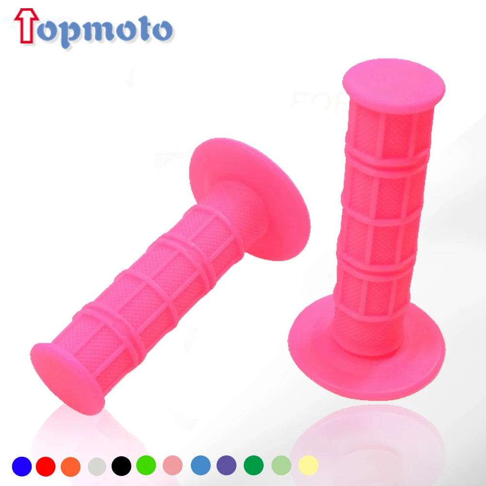 Grips en silicone roses pour guidon, disponibles en différentes couleurs.