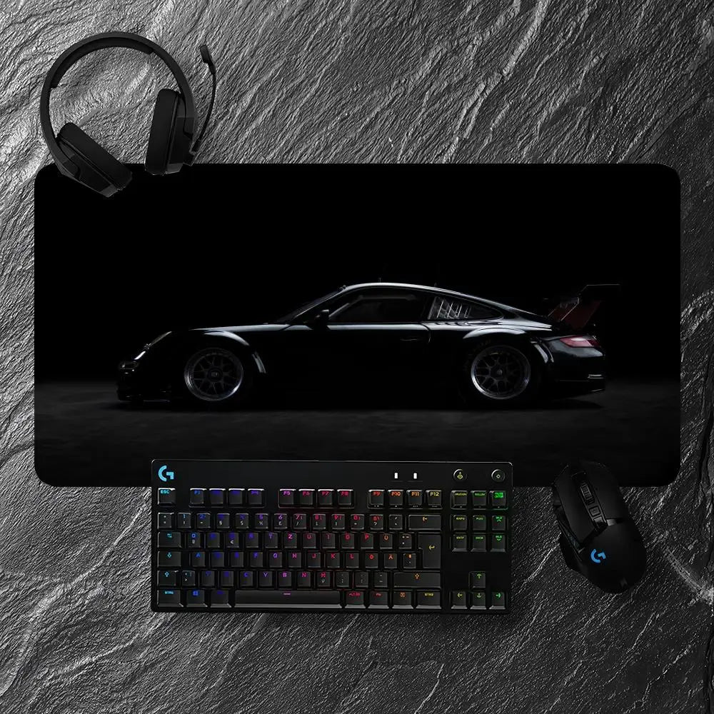 Large Non-Slip Desk Mat with Smooth Fabric Surface