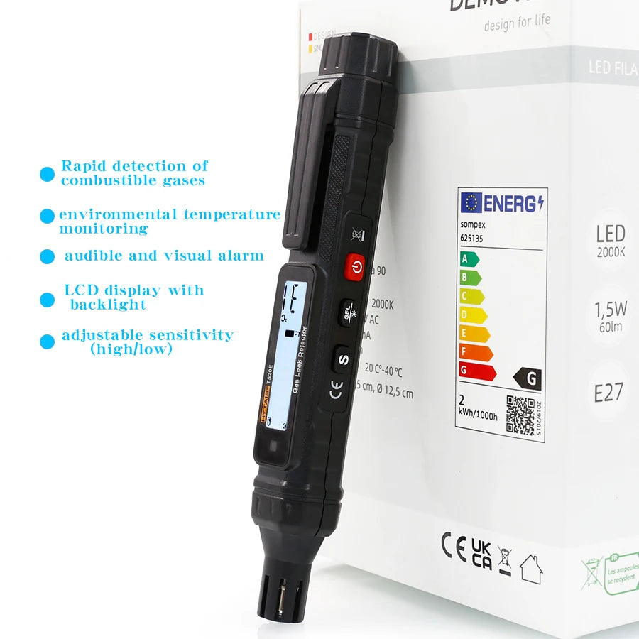 Combustible Gas Leak Detector with LCD Display