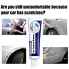 A tube of Rayhong car scratch remover for paint repair, shown next to a damaged car surface.
