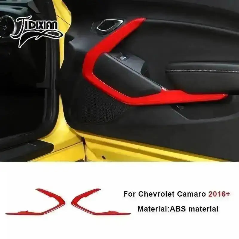 Red ABS material interior and exterior trim kit for Chevrolet Camaro