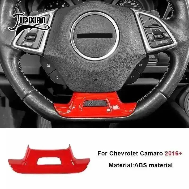 Red ABS material trim kit for Chevrolet Camaro interior and exterior
