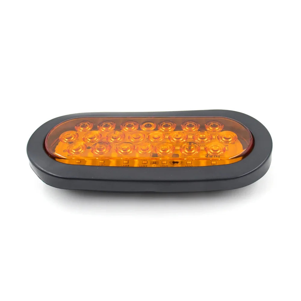 2-Pack 12V/24V LED Oval Tail Light for Trucks and Trailers