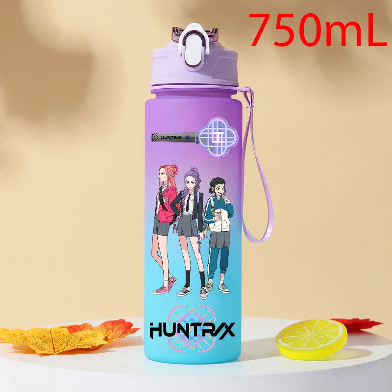 KPOP Demon Hunter 750ml Plastic Water Bottle