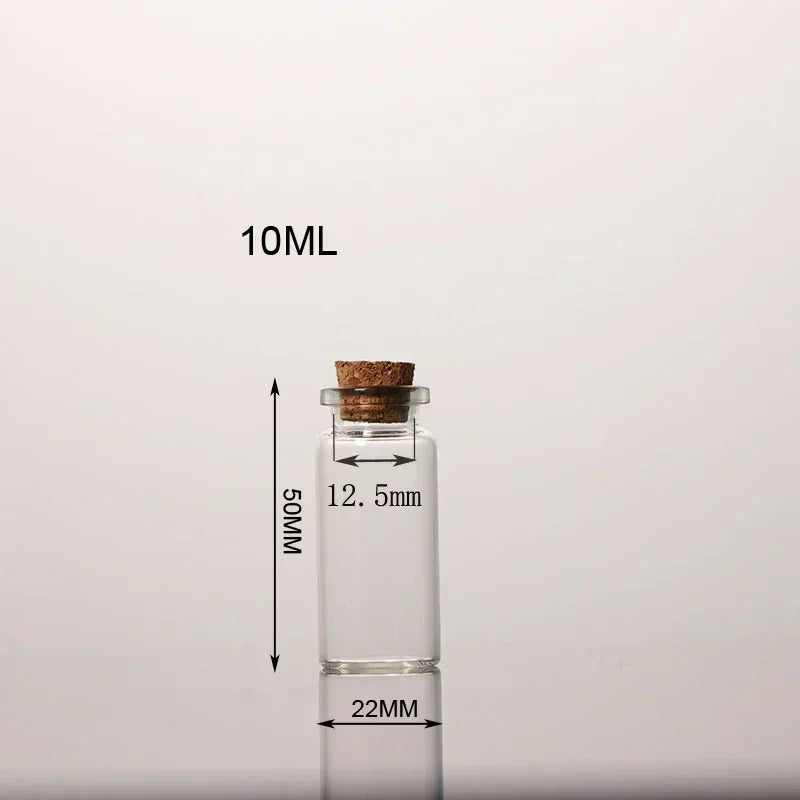 Mini Glass Bottles with Cork Stoppers for DIY Crafts and Gifting