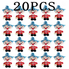 A set of 20 plush toys featuring cute clown characters with blue hair and red outfits.