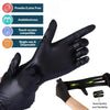 Disposable Black Nitrile Gloves for Cleaning, Tattoo, and Hairdressing
