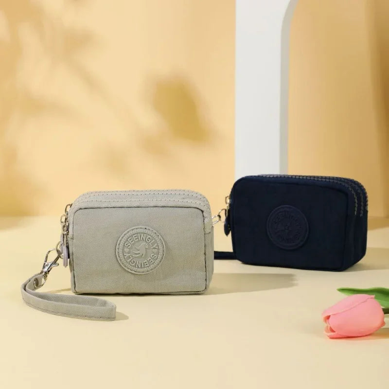 Multi-Layer Canvas Organizer Wallet with Zipper Pouch