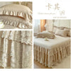 Lace Ruffled Bed Skirt with Non-Slip Mattress Cover
