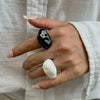 Geometric Resin Statement Ring