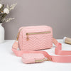 Quilted Crossbody Bag with Detachable Mini Pouch