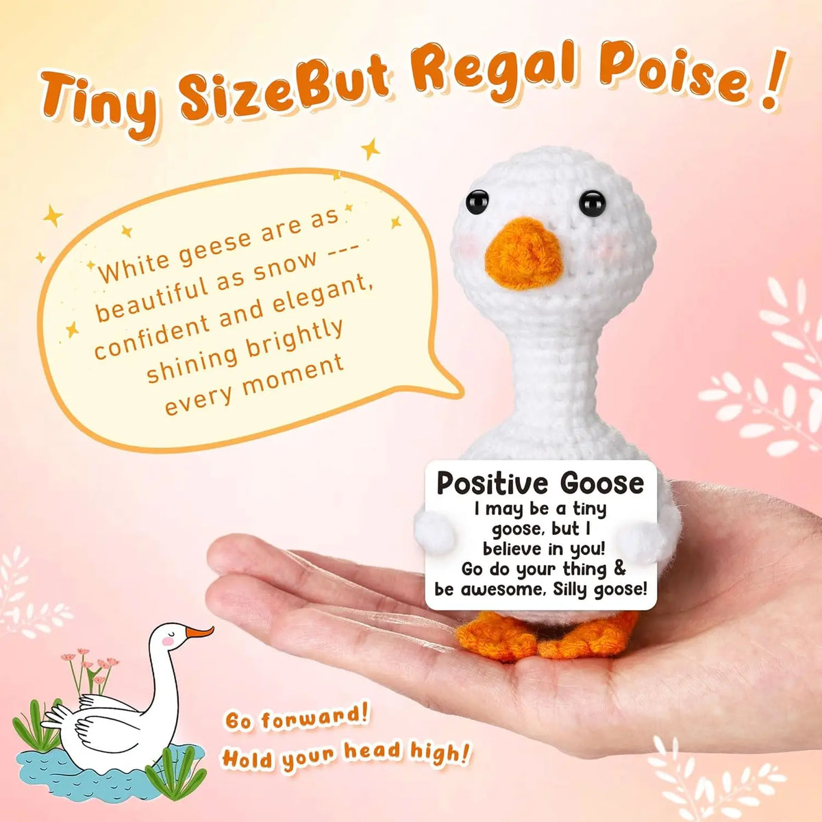 Handmade Crochet Amigurumi Doll with Love and Encouragement