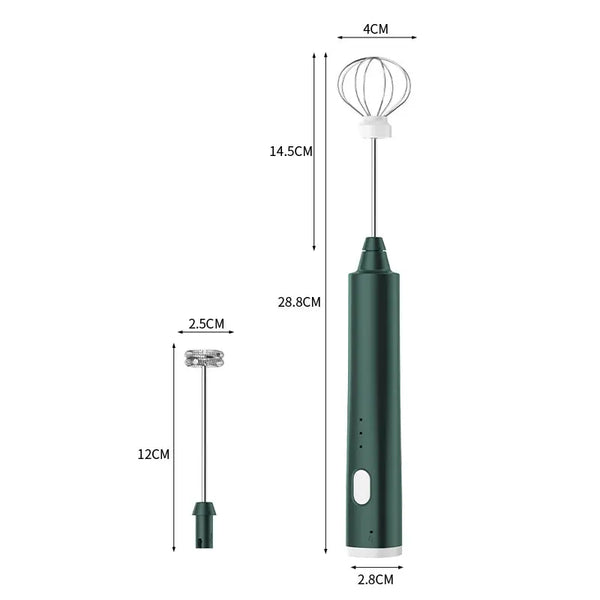 Rechargeable Electric Milk Frother & Handheld Mixer