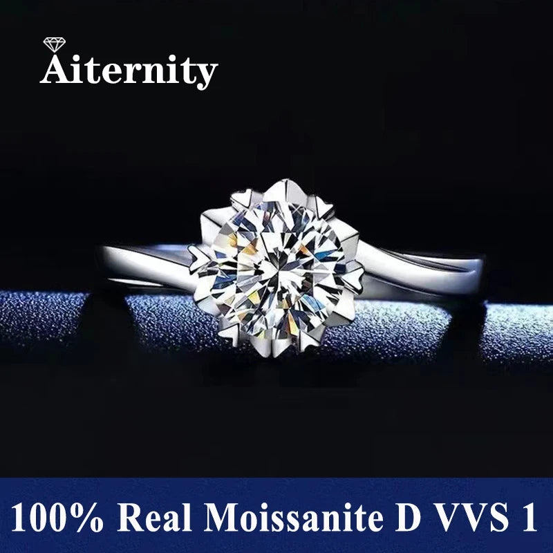 Adjustable Moissanite Ring with Tension Setting