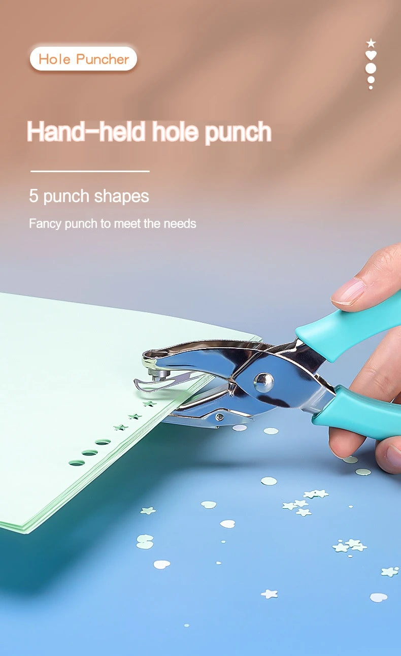Metal Single-Hole Punch for Scrapbooking and Crafts
