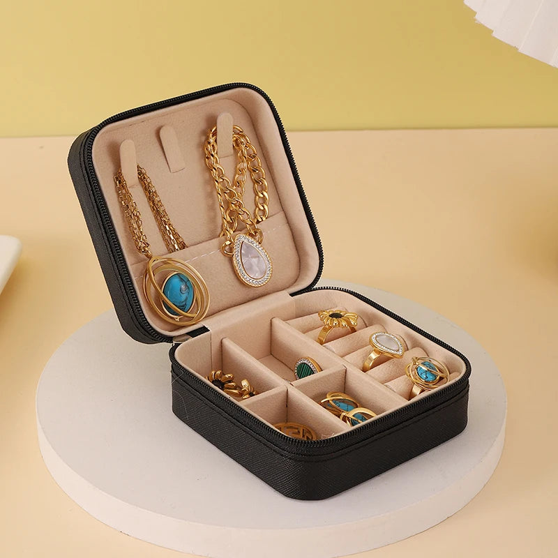 Leather Travel Jewelry Case