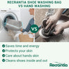 Reusable Shoe Wash Bag with Secure Zip Closure