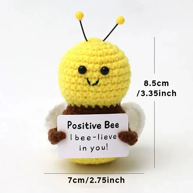 Handmade Crochet Amigurumi Doll with Love and Encouragement