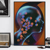 Abstract Futurism Canvas Art – Dark Geometric Poster for Modern Homes