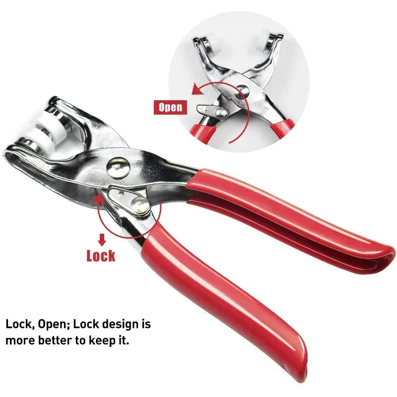 Metal Snap Button Kit with Pliers Tool Set