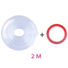A clear silicone corner guard and a red ring are shown with a plus sign, labeled 2 M.