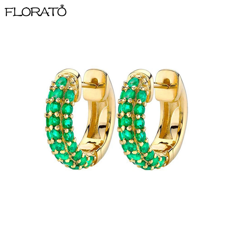 Minimalist CZ Huggie Hoop Earrings