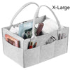 Felt Baby Diaper Caddy Organizer with Pockets and Removable Divider