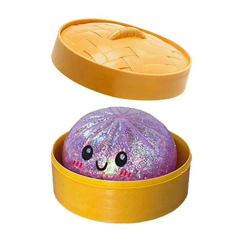 Juguete Antiestrés Squishy de Dumpling con Purpurina