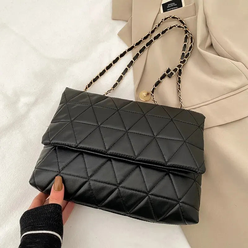 Embroidered Plaid Crossbody Bag