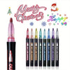 Double Line Outline Pens with Metallic Glitter (Set of 8)