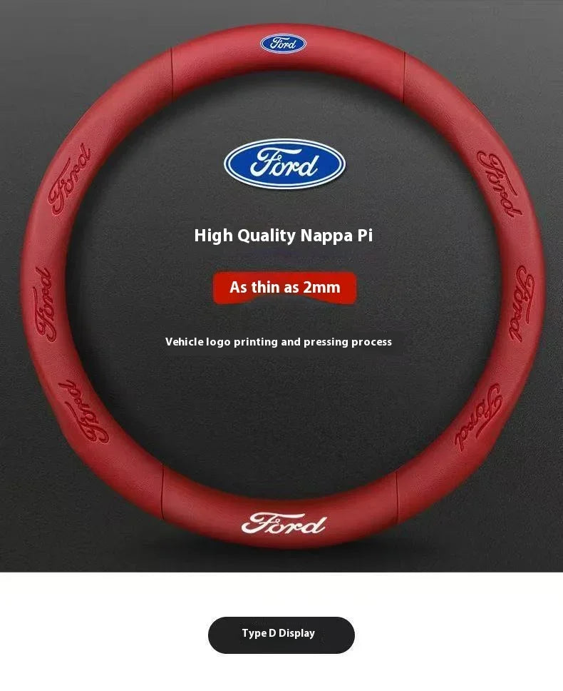 Carbon Fiber Steering Wheel Cover for Ford Models