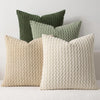 Boho Corduroy Square Pillow Cover - Farmhouse Neutral Decor