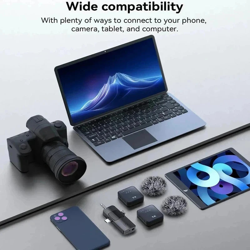 Wireless Lavalier Microphone for Camera, iPhone & Android