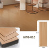 Close-up view of light wood grain floor tiles and a rectangular sample piece with dimensions 45cm by 15cm.