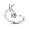 Initial Letter Ring with Zircon Accent