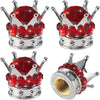 Crystal Crown Tire Valve Caps - Set of 4