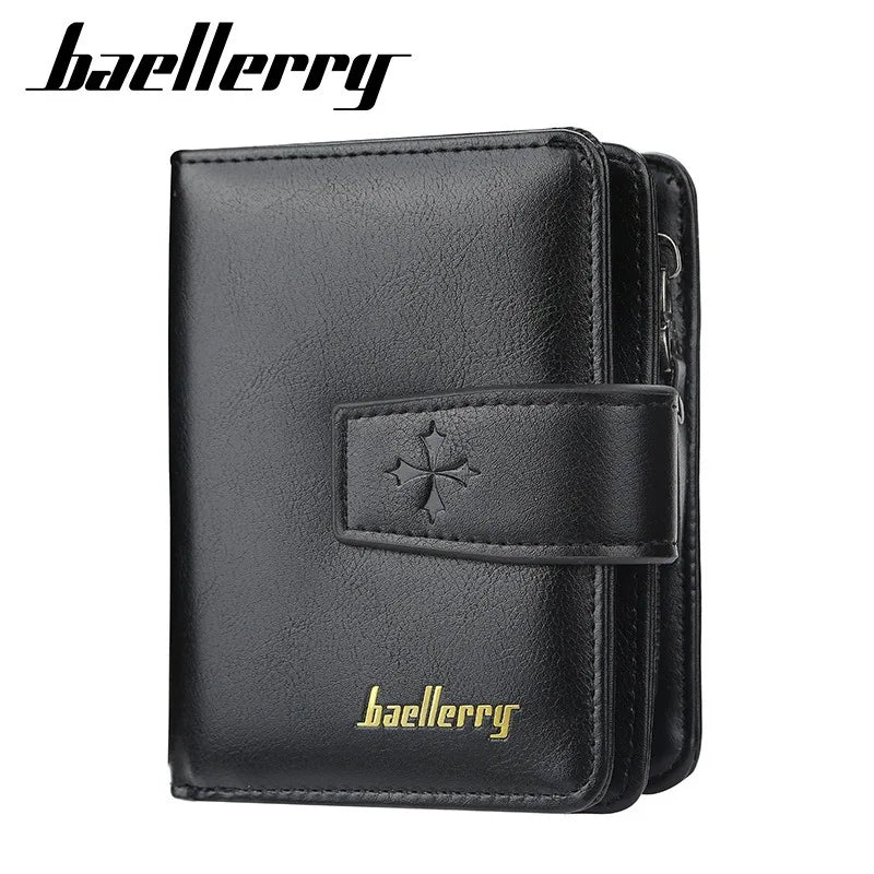 Vintage PU Leather Zipper Wallet for Men