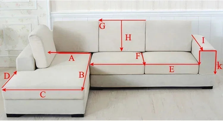 Luxury Chenille Sofa Cover with Anti-Slip Backing