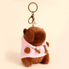 Cute Capybara Plush Keychain