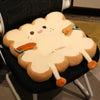 Cartoon Toast-Shaped Seat & Back Cushion – Washable Anti-Fatigue Support Pillow