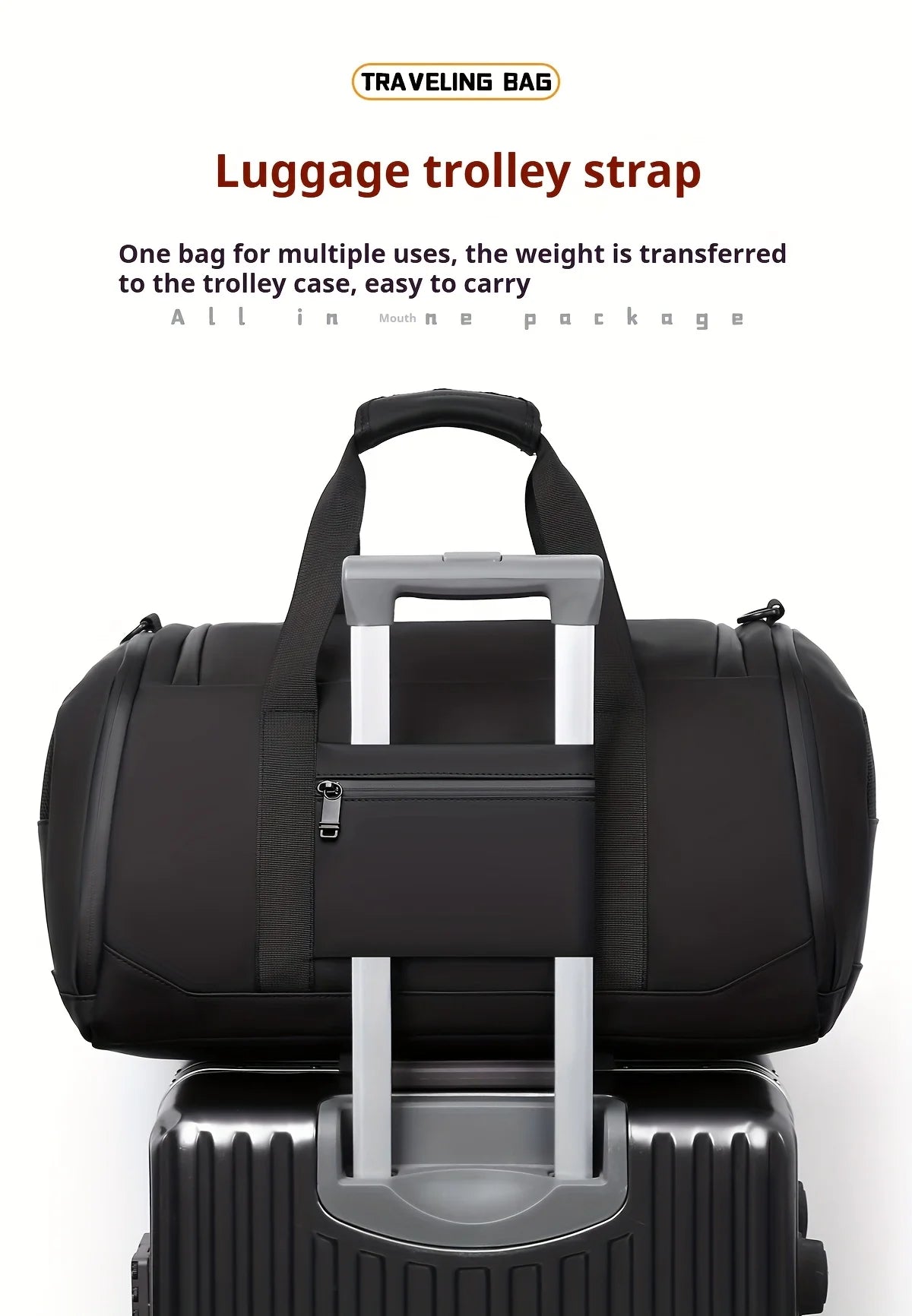 Large Capacity Travel Duffel Bag for Men — Spacious Gym & Weekend Overnight Bag