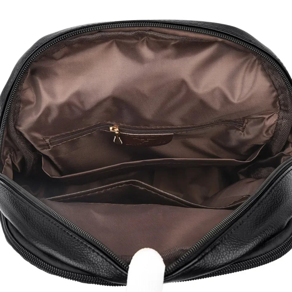 Vintage Leather Women's Backpack with Spacious Interior