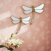 Golden Curly-Tailed Dragonfly Wall Decor - Resin Art Piece