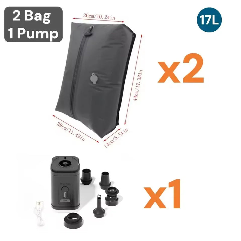 17L Vacuum Compression Storage Bag with Pump