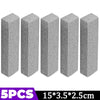 Five grey pumice stone cleaning sticks with dimensions 15x3.5x2.5 cm