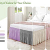 Ruffled Bed Skirt with Elastic Band – No-Lift, Wrinkle-Resistant Design