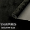 Roll of black suede fabric with a foam backing, showing the thickness of 4mm.