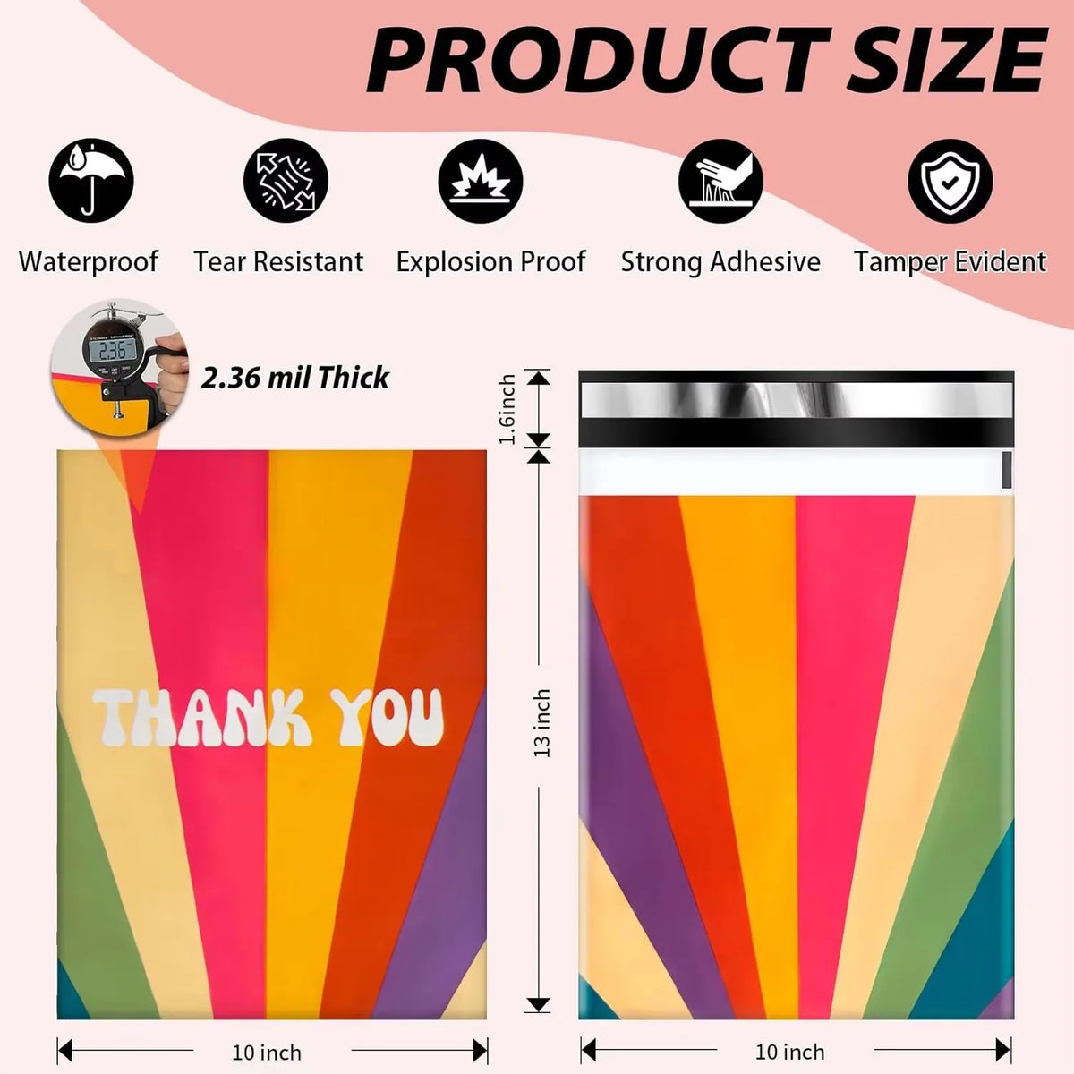 Floral Waterproof Self-Seal Mailing Bags