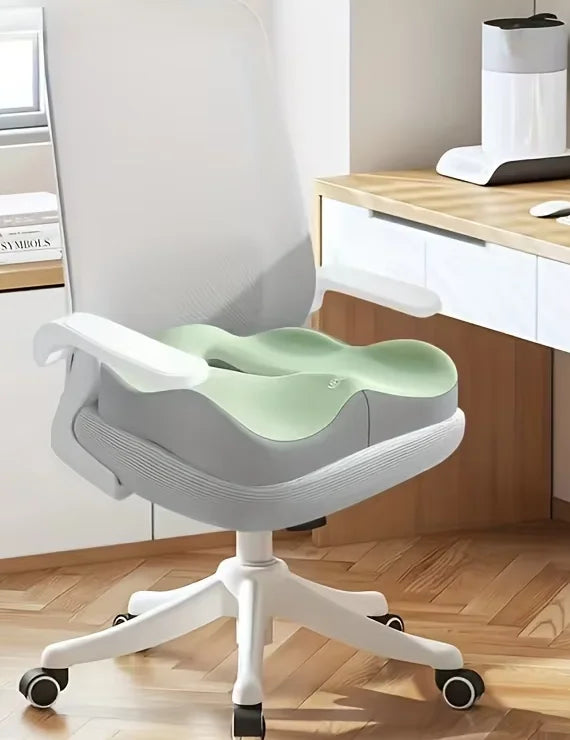 Memory Foam Seat Cushion - Ergonomic Comfort & Washable Cover